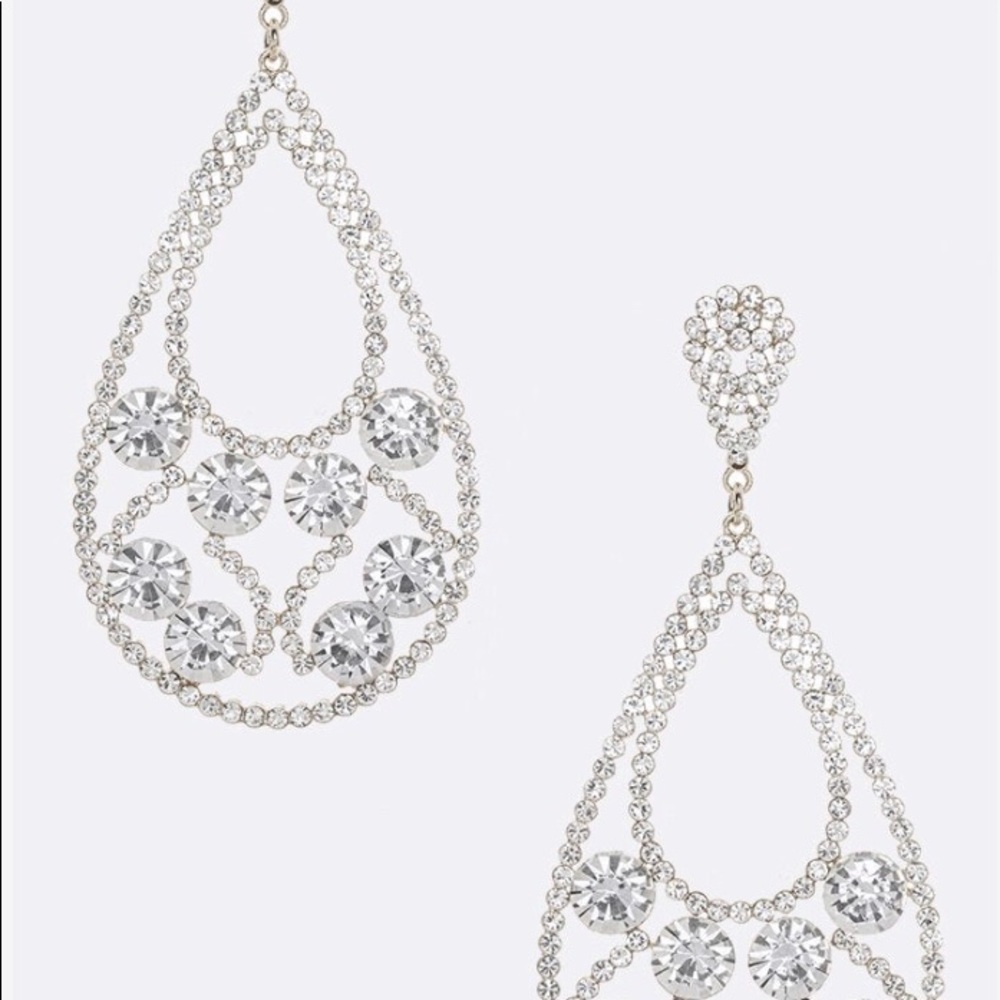 Oversized Crystal Earrings
